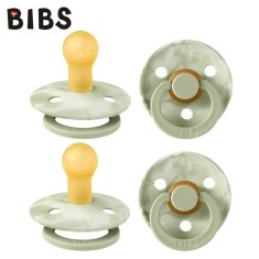 smoczek BIBS TIE DIY COLLECTION 2-PACK SAGE IVORY & SAGE IVORY-moonstore