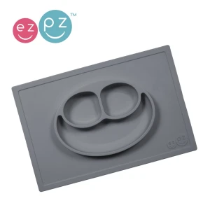 EUHMA005-EZPZ-Silikonowy-talerzyk-z-podkladka-2w1-Happy-Mat-szary (1)
