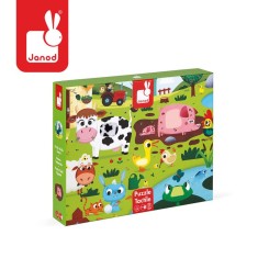 Puzzle sensoryczne 20 elementow Farma-moonstore