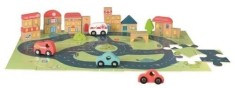 Drewniane puzzle, miasto i samochodziki Moonstore