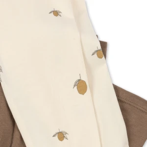 Konges Slojd - Legginsy Basic 2-pak - LEMON/SHITAKE