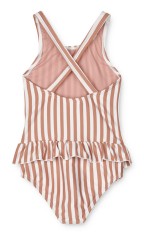 Liewood – Jednoczęściowy kostium kąpielowy Amara – Y/D Stripe: Tuscany rose / Creme de la creme - Moonstore