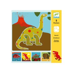 Djeco Szablony do odrysowania DINOZAURY - Moonstore