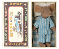 Maileg Starszy Brat w pudełku- Big brother mouse in matchbox