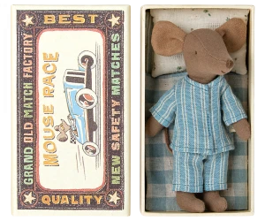 Maileg Starszy Brat w pudełku- Big brother mouse in matchbox
