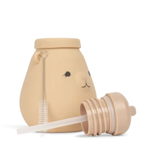 Konges Slojd - Silikonowa butelka Teddy - SHELL