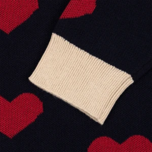 Konges Slojd - Dzianinowa sukienka Lapis - NAVY HEART