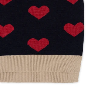 Konges Slojd - Dzianinowa sukienka Lapis - NAVY HEART