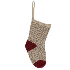 Maileg - Dekoracja bożonarodzeniowa -  świąteczna skarpeta- Christmas stocking - Soft grey
