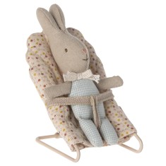 Maileg Króliczek - Rabbit, MY Girl- Light blue check