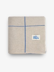 The Story Makers - Kocyk 100% wełna merino Kratka beżowy-moonstore