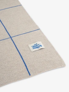 The Story Makers - Kocyk 100% wełna merino Kratka beżowy