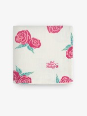 The Story Makers - Mięsisty otulacz z organicznego muślinu Róże Vintage