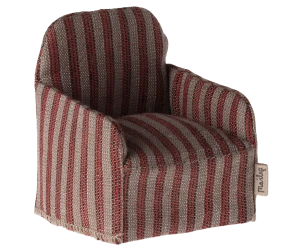 Maileg Akcesoria fotel – Chair, Mouse - Stripe