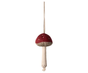 Maileg Dekoracja bożonarodzeniowa zawieszka choinkowa – Mushroom ornament - Red