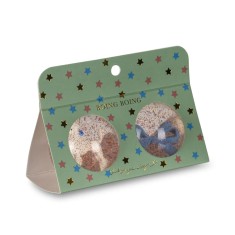 Konges Slojd - Piłeczka kauczukowa z figurką 2-pak - poodle/bow