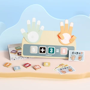 Topbright - Drewniana zabawka edukacyjna Nauka liczenia na palcach