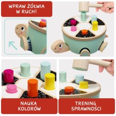 Topbright - Gra motoryczna Żółw Drewniana wbijanka