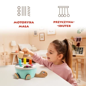 Topbright - Gra motoryczna Żółw Drewniana wbijanka