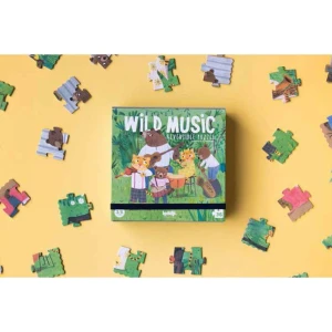 Londji Dwustronne puzzle dla dzieci, Dzika Muzyka