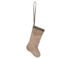 Maileg Dekoracja bożonarodzeniowa zawieszka choinkowa – Stocking ornament, Stripe - Sand