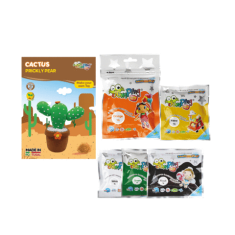 Jumping Clay - Zestaw kreatywny Doniczka - Kaktus Opuncja