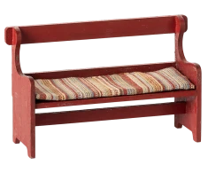 Maileg akcesoria Czerwona Drewniana Ławka - Bench, Red