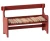 Maileg akcesoria Czerwona Drewniana Ławka - Bench, Red