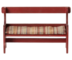 Maileg akcesoria Czerwona Drewniana Ławka - Bench, Red