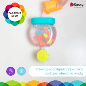 Sassy - Karmienie rybek zabawka do kąpieli z przyssawkami dla dzieci i niemowląt