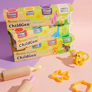 ChildGen - Naturalna ciastolina w eko-kubkach - zestaw 4 kolorów