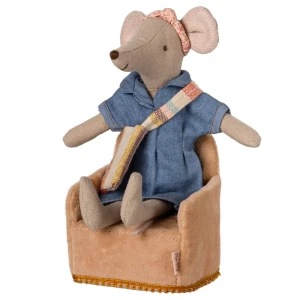 Maileg Akcesoria krzesło składane – Folding chair, Mouse - Powder