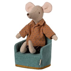 Maileg Akcesoria krzesło składane – Folding chair, Mouse - Mint