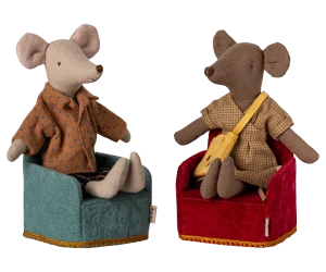 Maileg Akcesoria krzesło składane – Folding chair, Mouse - Mint
