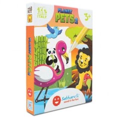 Sabbiarelli - Zestaw do kolorowania piaskiem Planet Pets 3l+