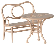 Maileg Akcesoria Zestaw mebli kawiarnianych - Café set, Big - Pale pink