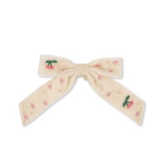 Konges Slojd - spinka do włosów Velvet Bow Pearly - PEARLED IVORY