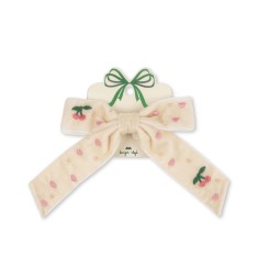 Konges Slojd - spinka do włosów Velvet Bow Pearly - PEARLED IVORY