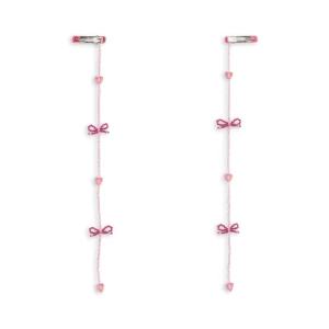 Konges Slojd - Spinki do włosów Pearly Tassel - PINK BOW