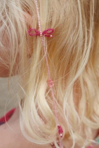 Konges Slojd - Spinki do włosów Pearly Tassel - PINK BOW