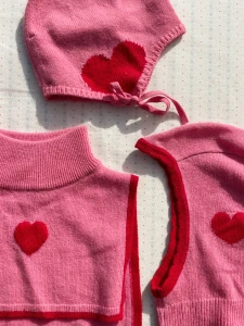 Konges Slojd - Czapka wełniana Collette - PINK