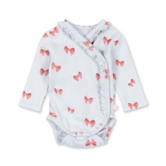 Konges Slojd - Body dla noworodka SUI FRILL - ROSIA BLUE BOW