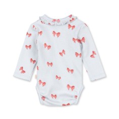 Konges Slojd - Body dla noworodka SUI FRILL - ROSIA BLUE BOW