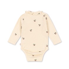 Konges Slojd - Body dla noworodka SUI FRILL - CHERRY