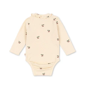 Konges Slojd - Body dla noworodka SUI FRILL - CHERRY