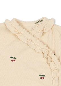 Konges Slojd - Body dla noworodka SUI FRILL - CHERRY