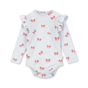 Konges Slojd - Body niemowlęce SUI FRILL - ROSIA BLUE BOW