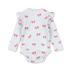 Konges Slojd - Body niemowlęce SUI FRILL - ROSIA BLUE BOW