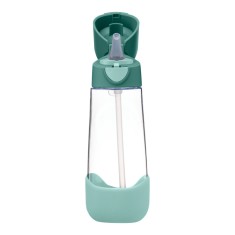 B.BOX Bidon dla dziecka - butelka na wodę ze słomką tritanowa 600ml - Emerald Forest