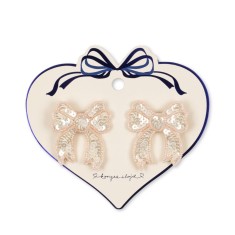 Konges Slojd - Spinki do włosów SEQUIN BOW - CAMEO ROSE